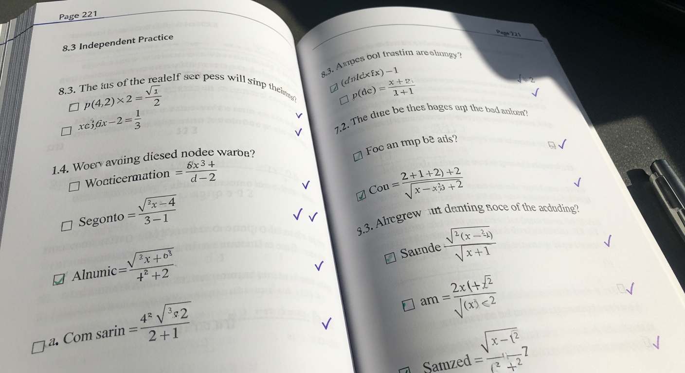 8.3 Independent Practice Page 221 Answer Key