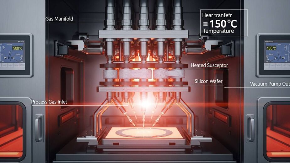 in cvd semiconductor process is manifold kept hot