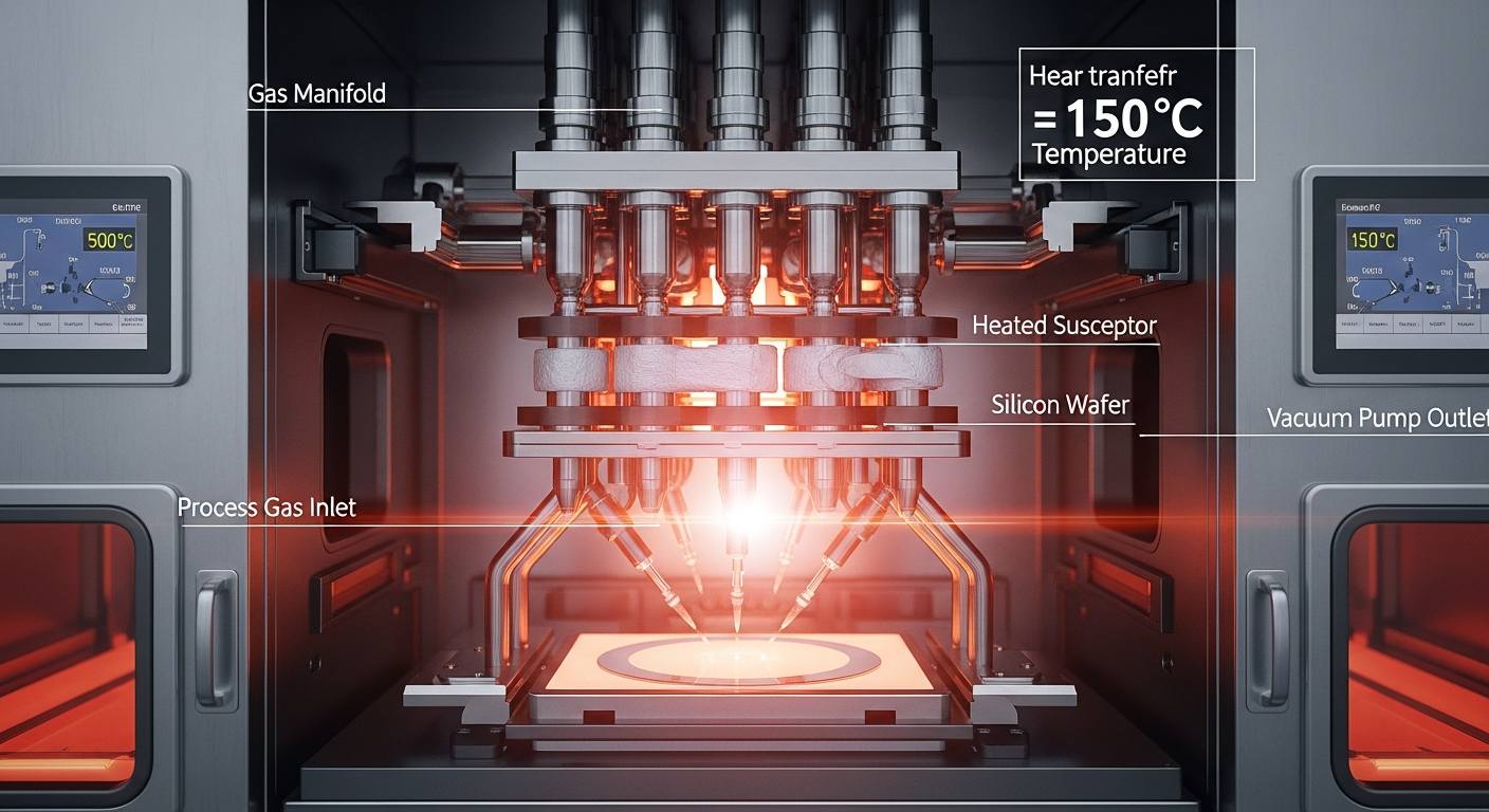 in cvd semiconductor process is manifold kept hot