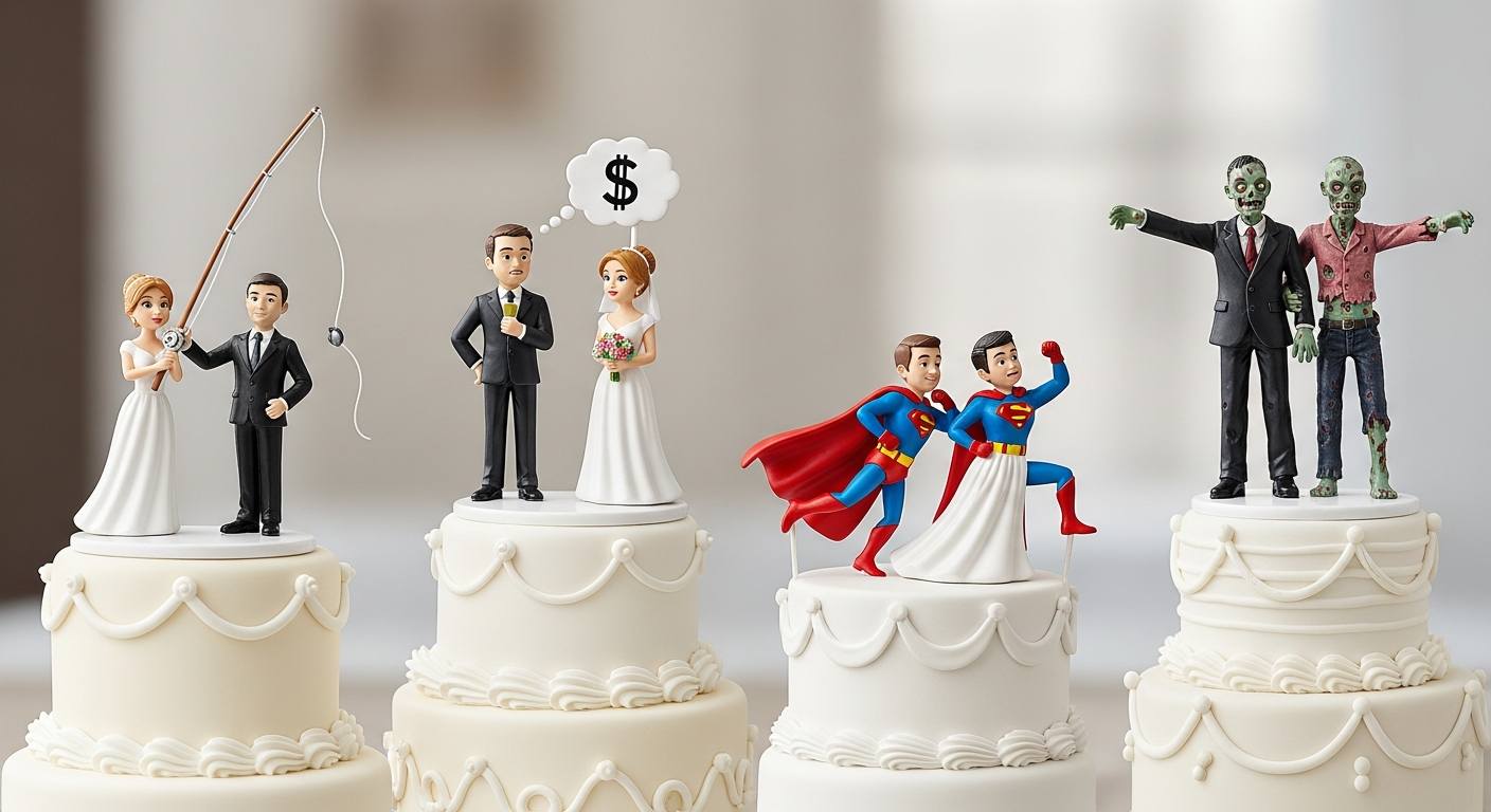 Funny Toppers for Wedding Cakes