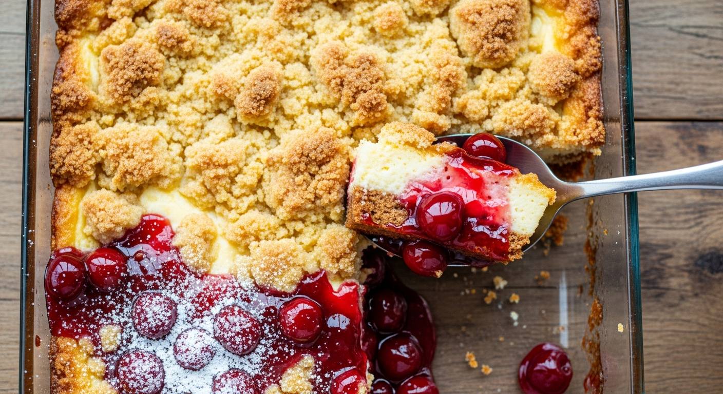cherry cheesecake dump cake
