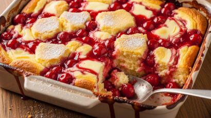 cherry cheesecake dump cake