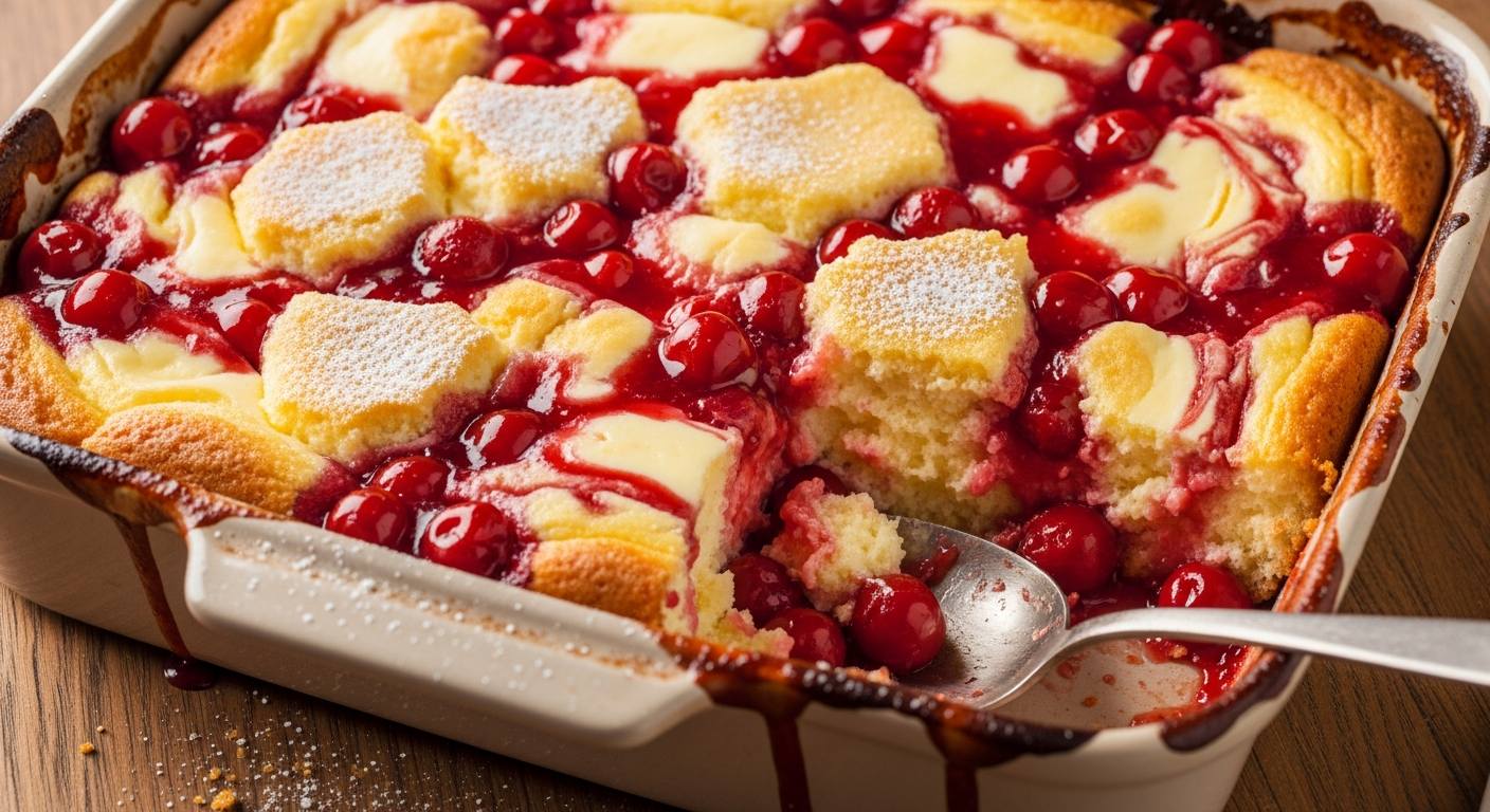 cherry cheesecake dump cake