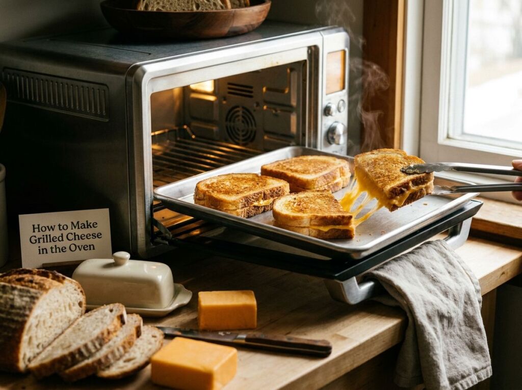 how to make grilled cheese in the oven