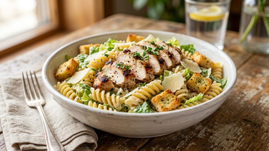 Creamy Chicken Caesar Pasta Salad