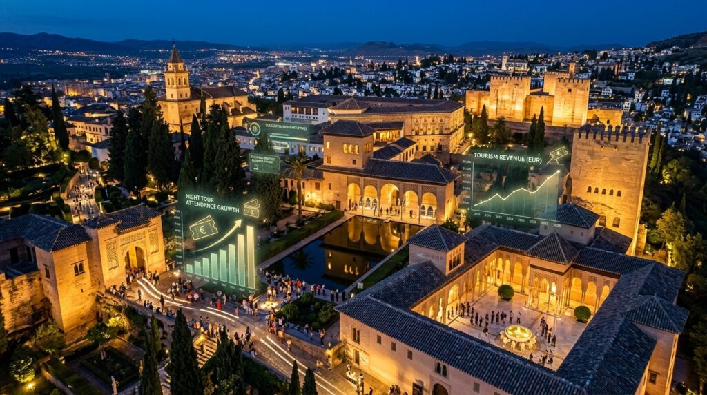 alhambra palace night tour attendance revenue